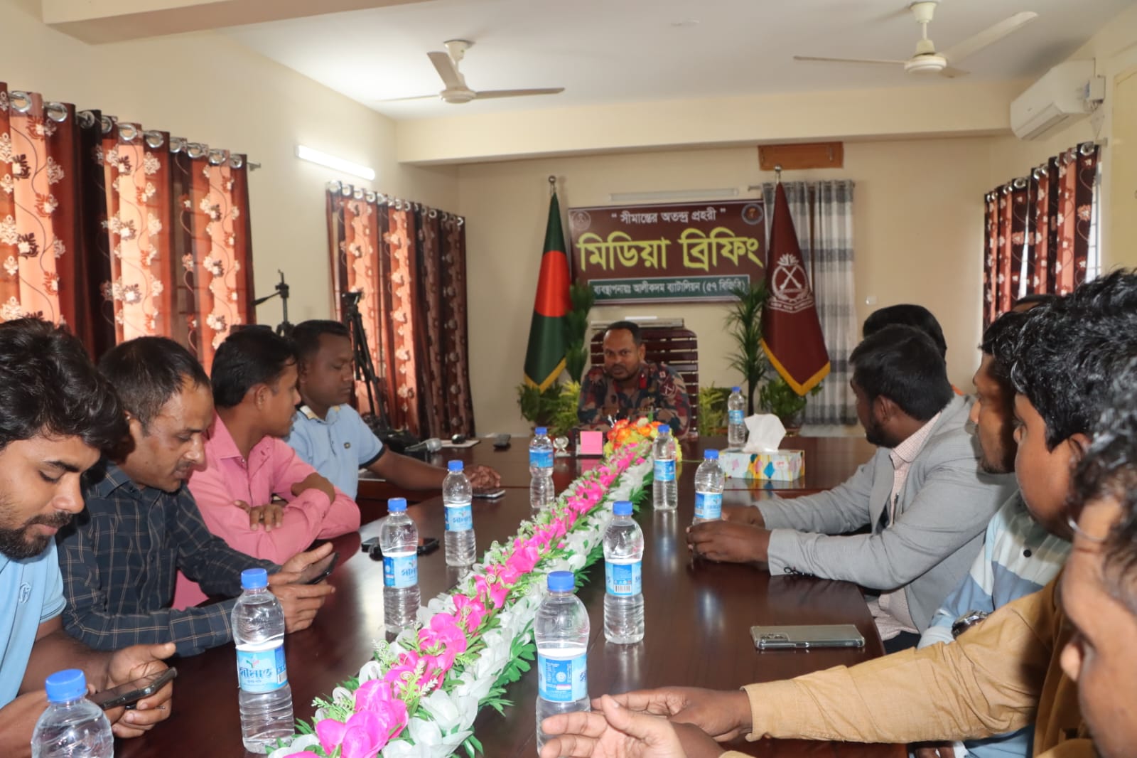 Meeting with journalist 